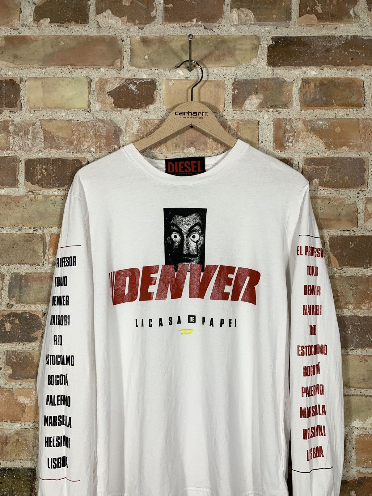 Diesel × Vintage Diesel La casa de papel avant garde longsleeve t shirt tee Size US L / EU 52-54 / 3 - 2 Thumbnail
