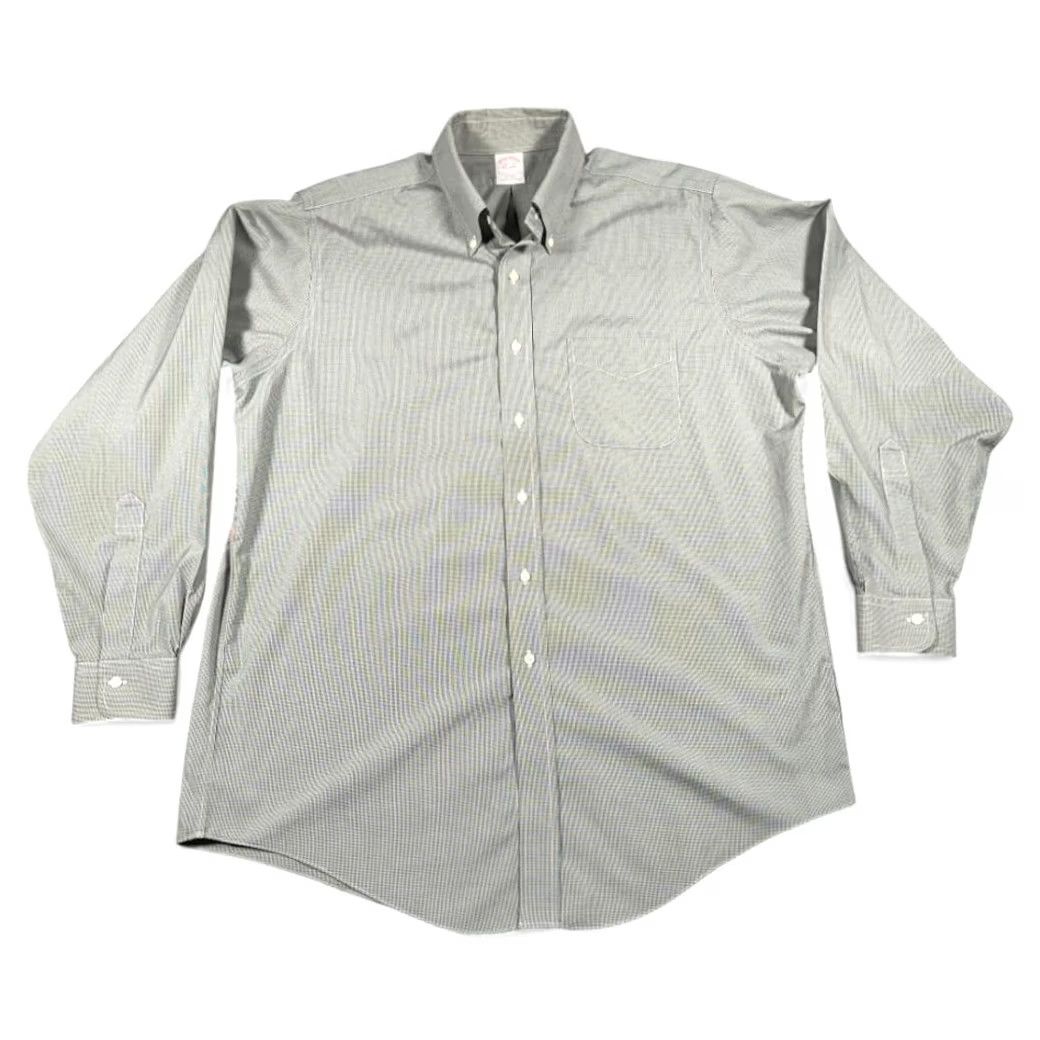 Brooks Brothers Brooks Brothers Shirt Adult XL Black White Houndstooth Micro Check Button-Down Long Sleeve Pocket Cotton Regular Mens Size US XL / EU 56 / 4 - 2 Thumbnail