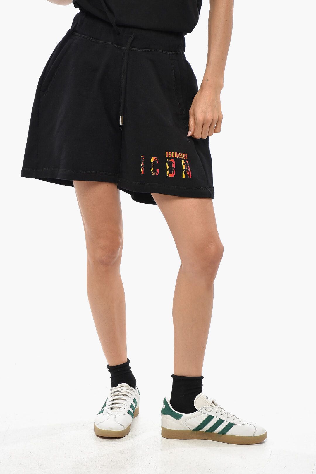 Dsquared2 ICON Shorts OVER FIT SUNSET Cotton Fleece Size 25" / US 0 / IT 36 - 1 Thumbnail