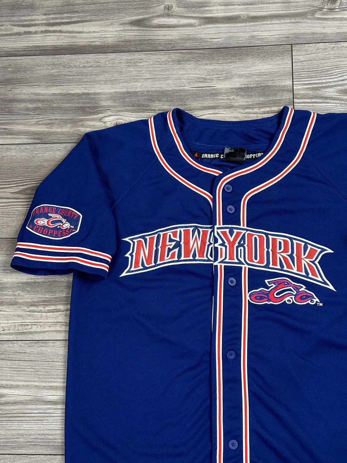 West Coast Choppers Vintage Y2K Orange County Choppers New York Baseball Jersey Size US L / EU 52-54 / 3 - 3 Thumbnail