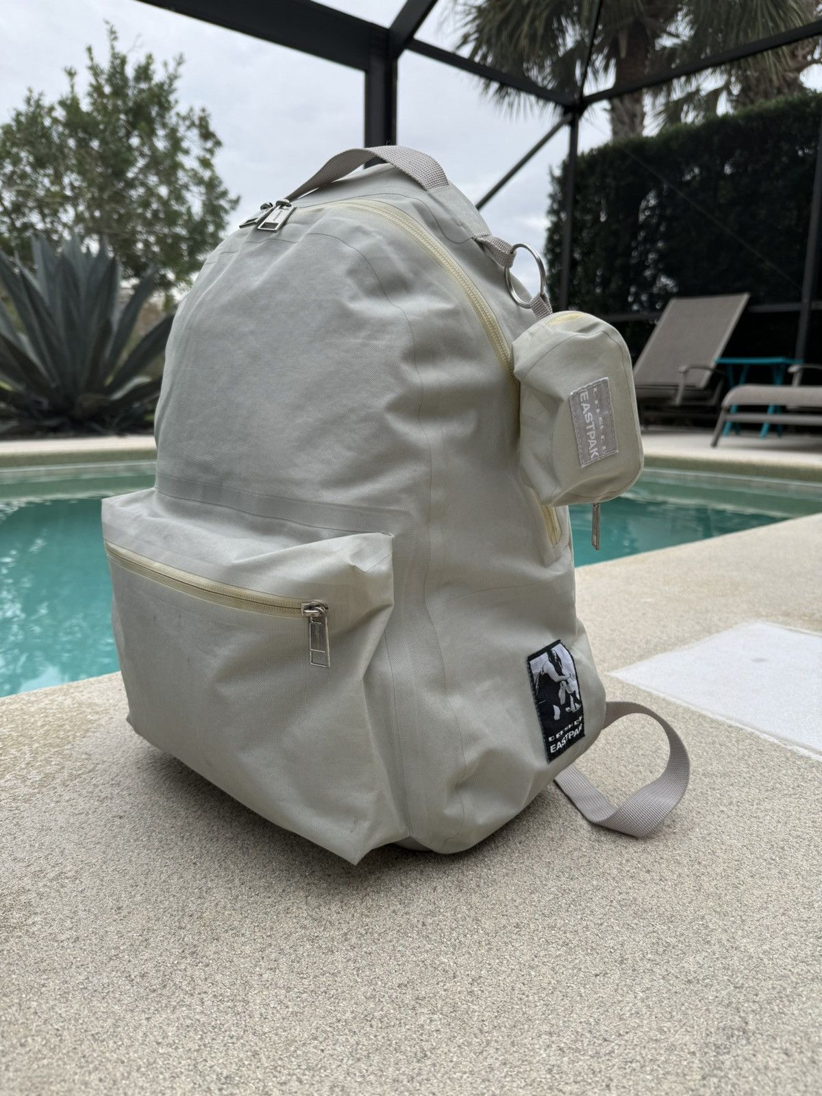 Pre-owned Eastpak X Rick Owens Eastpak Grey Coated Backpack - Fw09