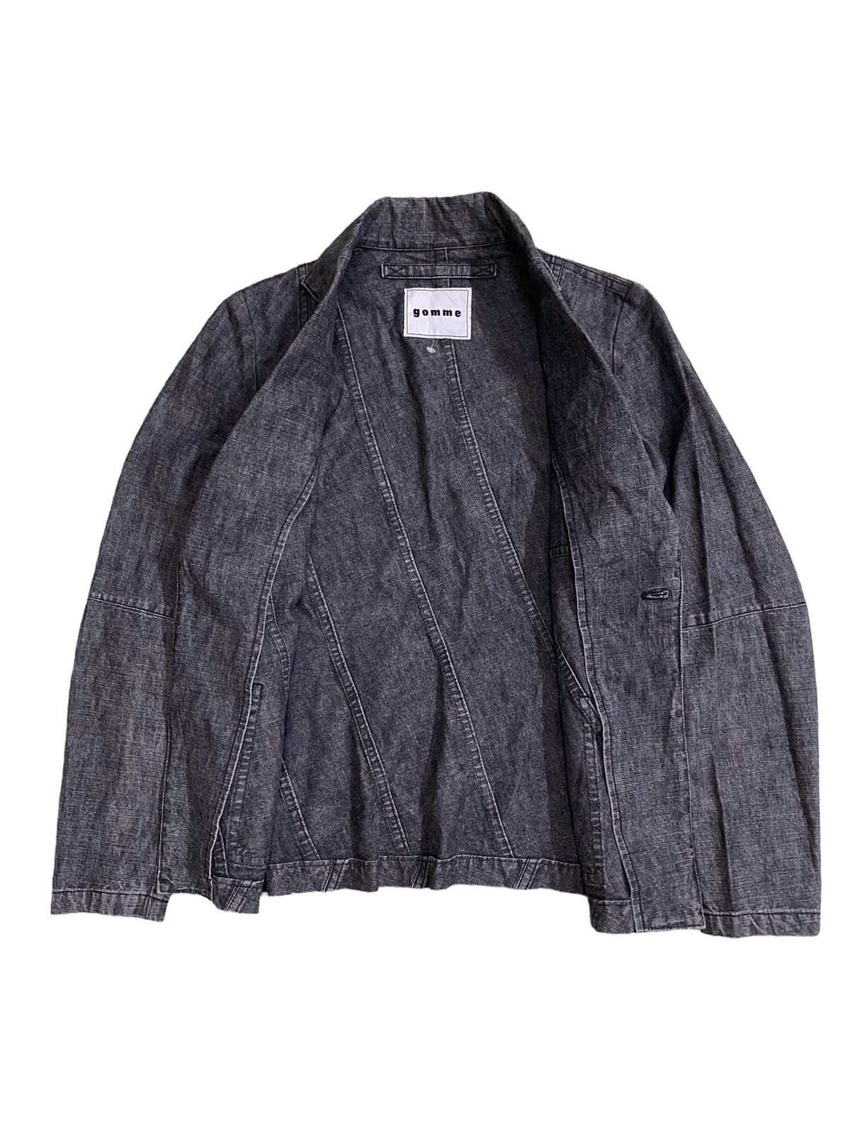 Comme des Garcons 💥Vintage Gomme Patchwork Black Denim Jacket Size S / US 4 / IT 40 - 2 Thumbnail