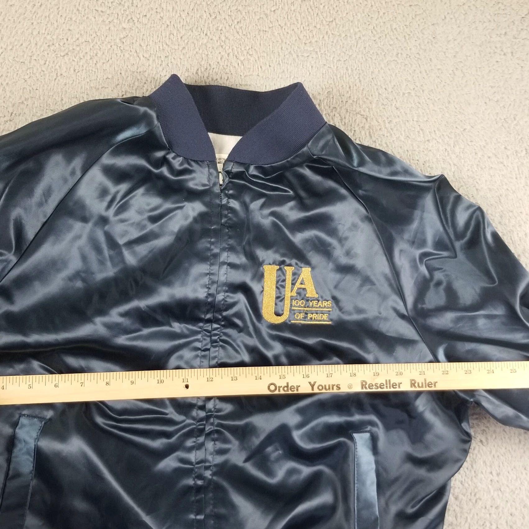 Vintage Vtg 80s Baseball Umpire Association Satin Bomber Jacket Large King Louie ProFit Jacket Size US L / EU 52-54 / 3 - 4 Thumbnail
