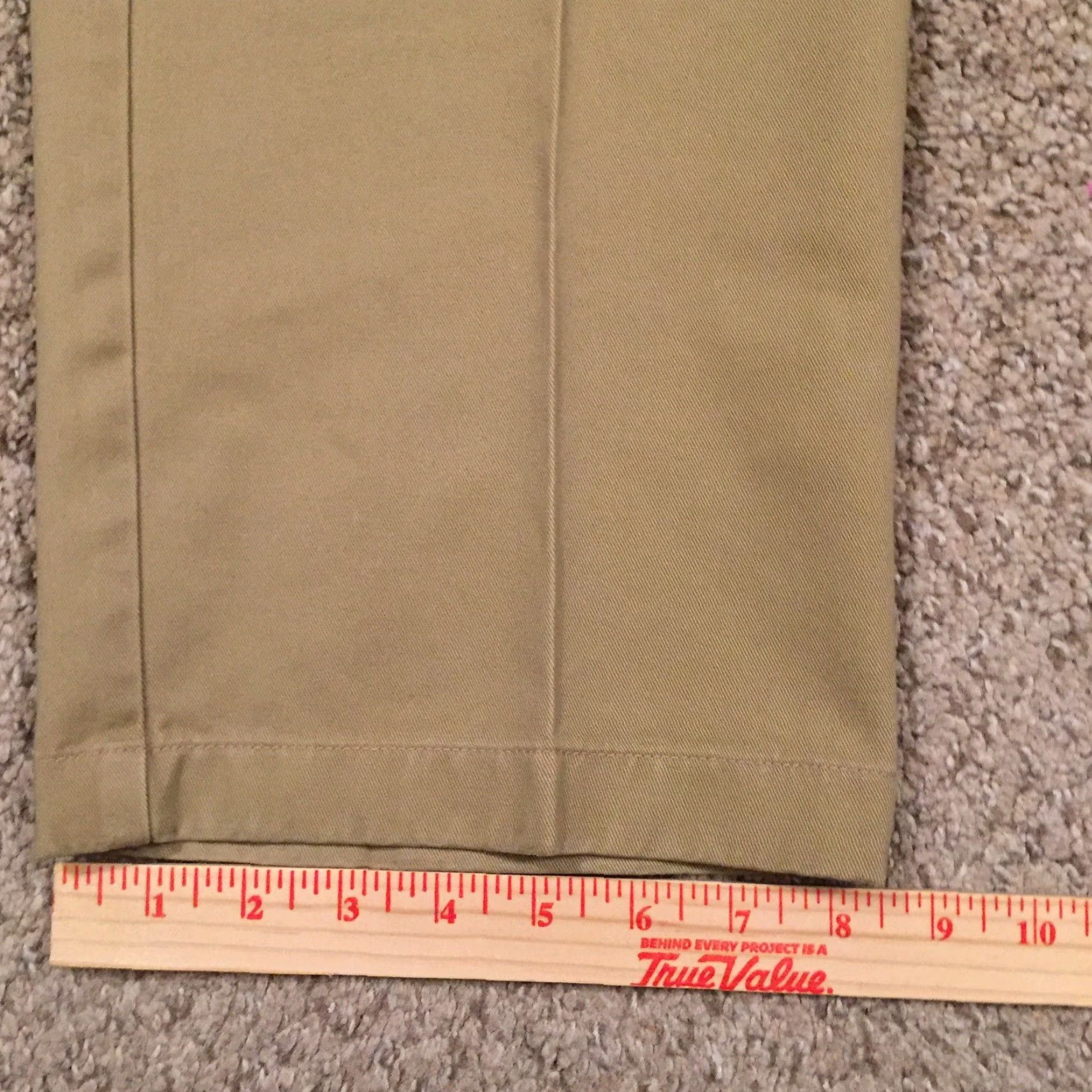 Vintage L.L. Bean Pants Men 35 Beige Adjustable Comfort Waist Flat Front Chino Shirt? Size US 35 - 7 Thumbnail
