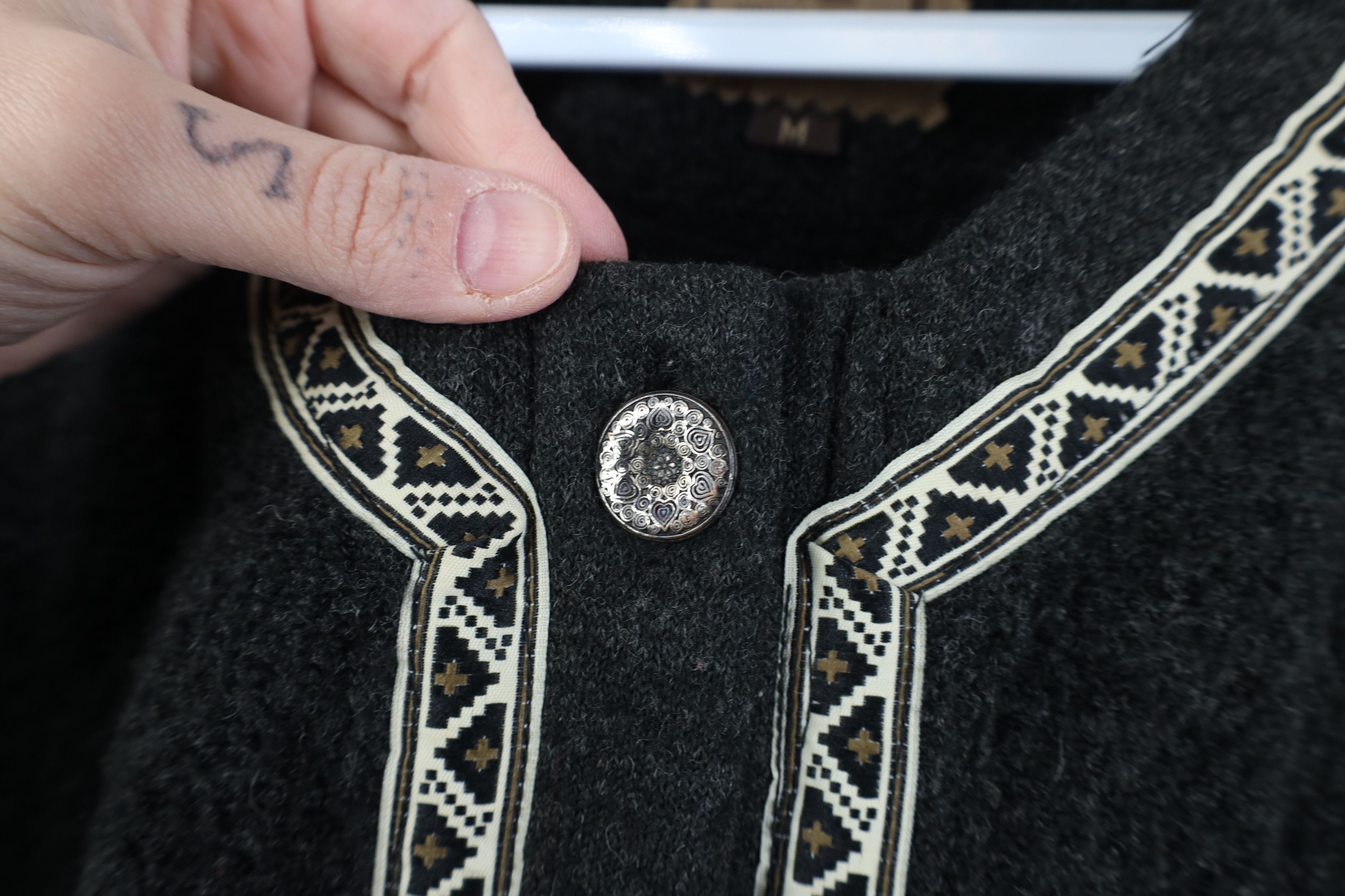 Vintage Vintage 90s Streetwear Knit Fair Isle Cardigan Sweater Size M / US 6-8 / IT 42-44 - 11 Thumbnail