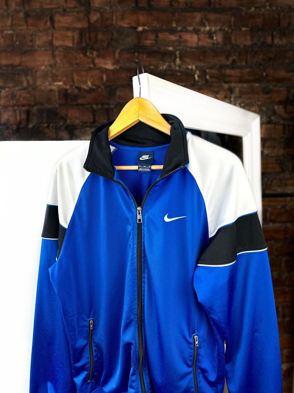 Nike Vintage Nike Track Jacket Full Zip YKK Blue Size: M Size US M / EU 48-50 / 2 - 2 Thumbnail