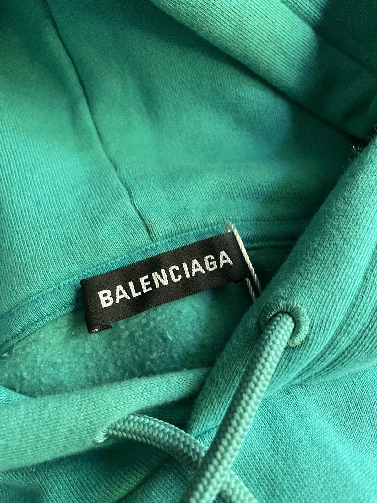 Balenciaga Balenciaga Teal Logo Oversized Hoodie Size US M / EU 48-50 / 2 - 10 Thumbnail