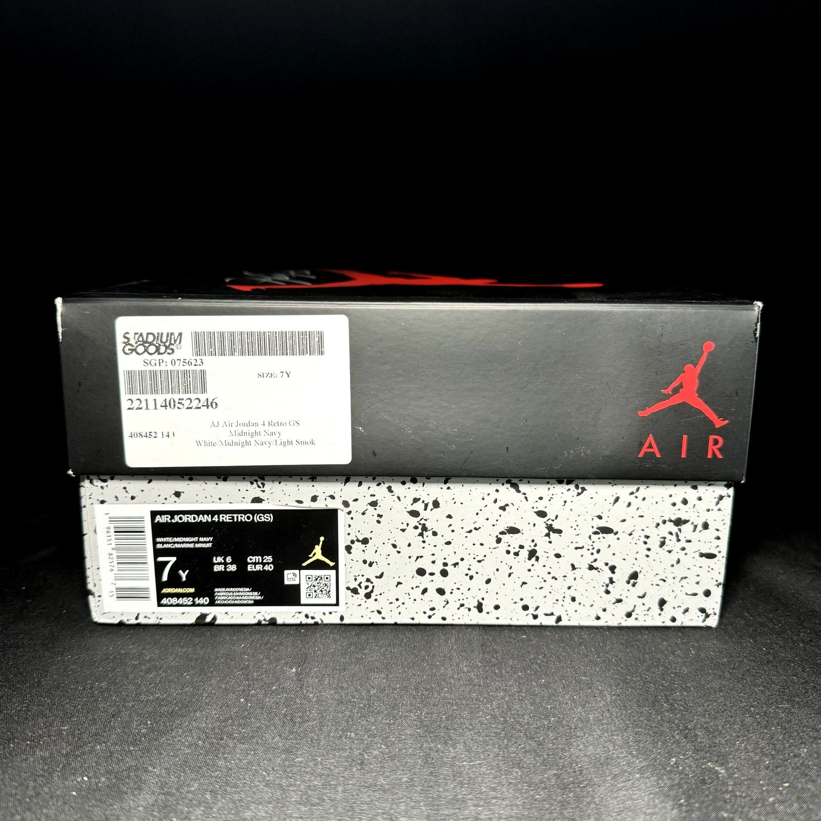 Jordan Brand × Nike Size 7 - Nike Air Jordan 4 Retro GS Midnight Navy 2022 Shoes Size US 7 / EU 40 - 9 Thumbnail