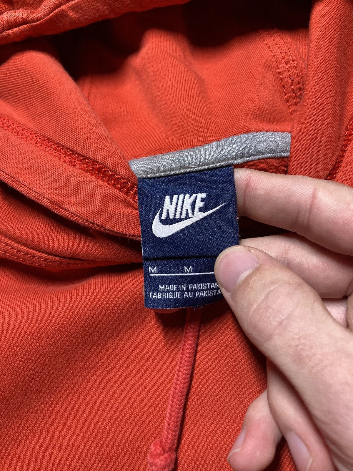 Nike × Vintage ⛩️Vintage Nike Hoodie Small Logo Red Y2K Baggy Old Faded Size US M / EU 48-50 / 2 - 3 Thumbnail