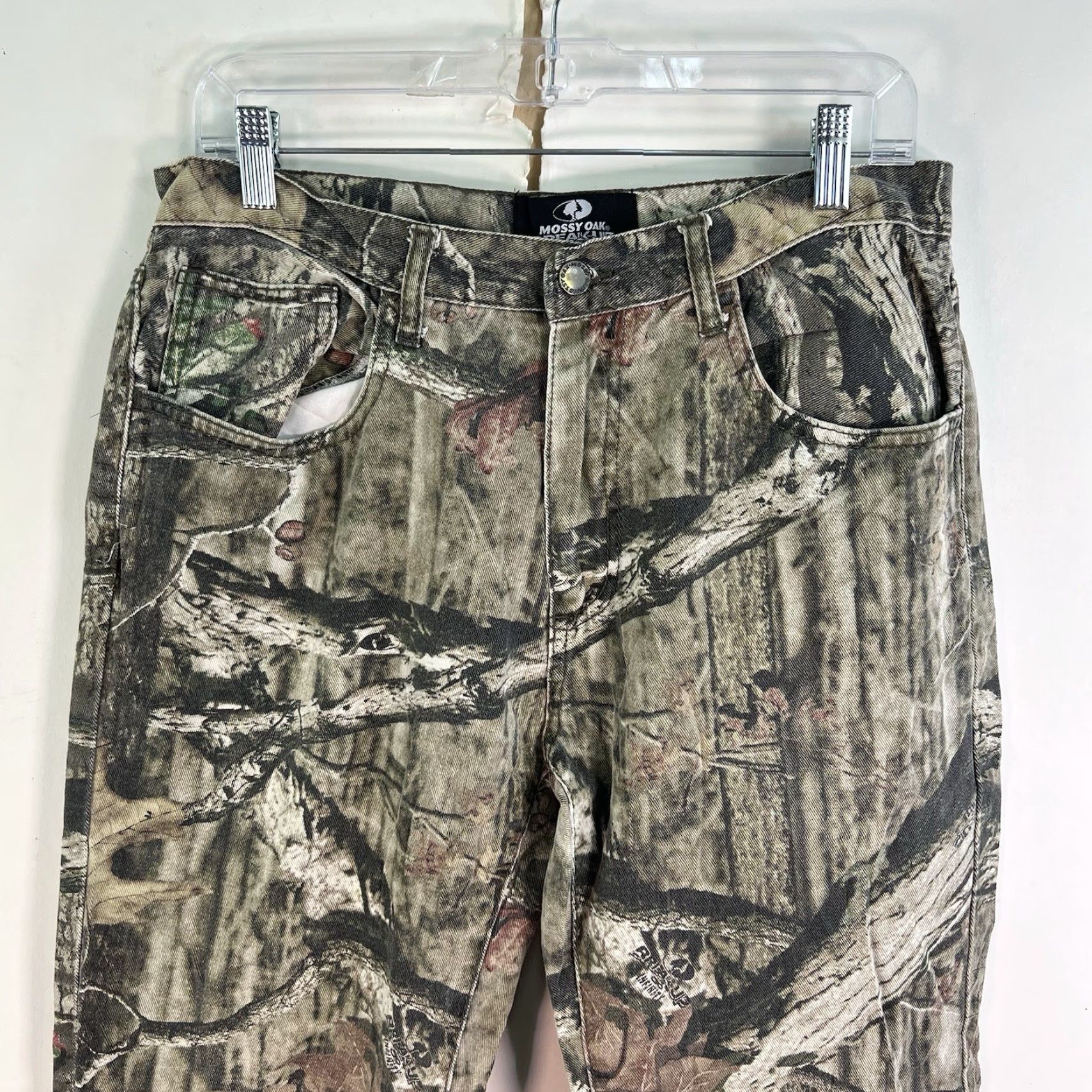 Vintage VINTAGE Mossy Oak Break Up Infiniti Pants Men’s 34 x 34 Green Camouflage Chino Casual Mens Size US 34 / EU 50 - 2 Thumbnail