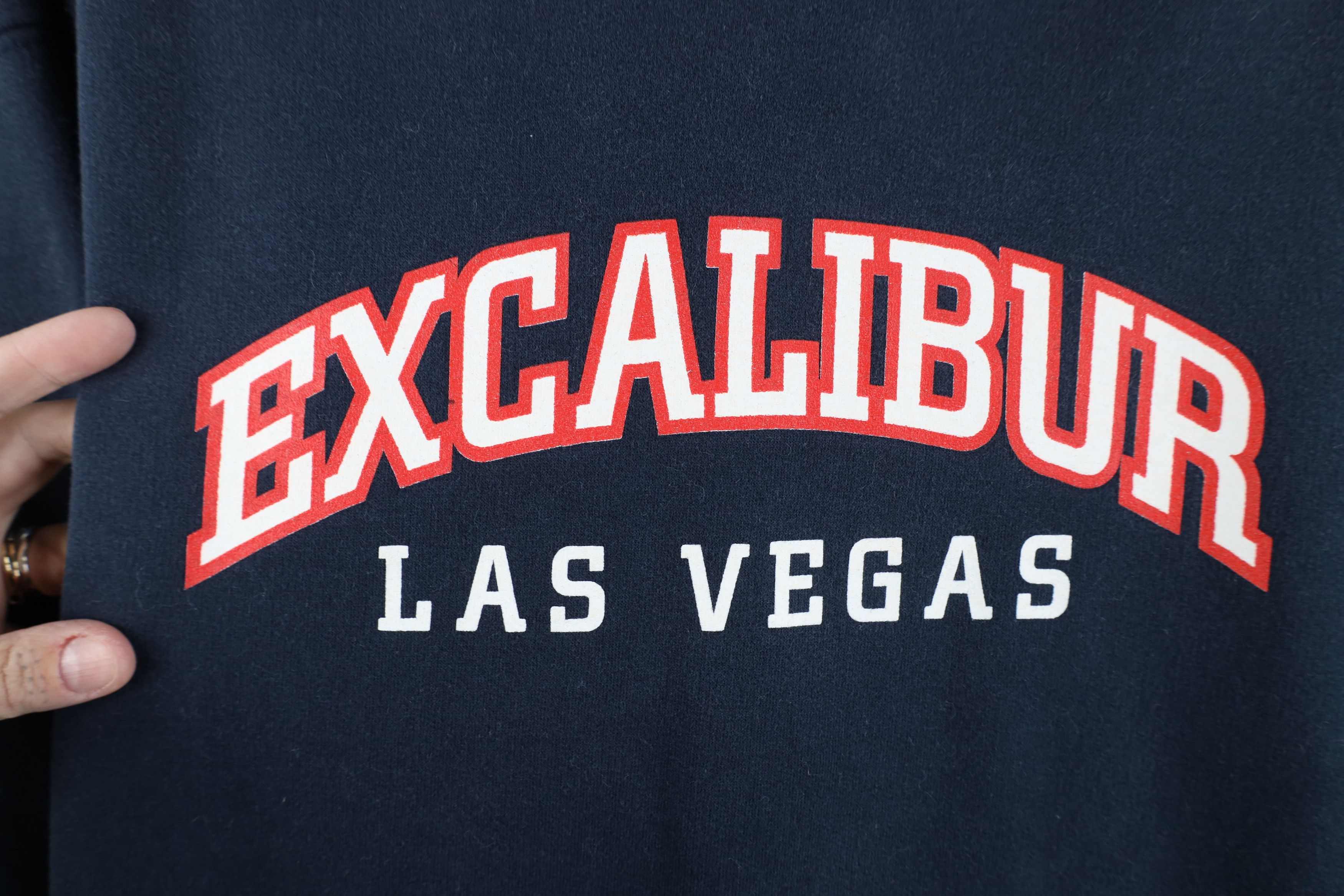 Vintage Vintage 90s Spell Out Excalibur Las Vegas Hoodie Sweatshirt Size US XL / EU 56 / 4 - 4 Thumbnail