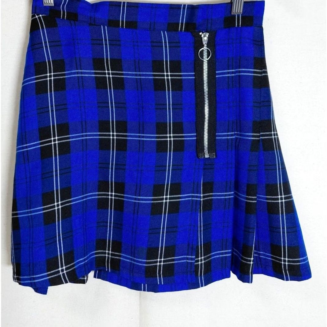 The Ragged Priest THE RAGGED PRIEST Blue Plaid Skirt Women Size M Size 32" / US 10 / IT 46 - 2 Thumbnail