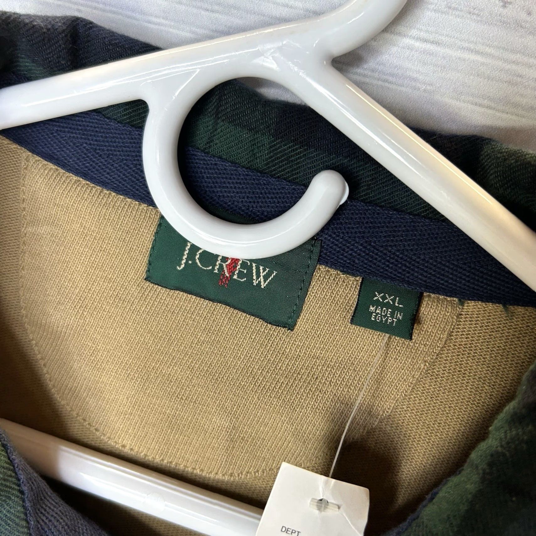 J.Crew New J Crew Oarsman Tartan Collar Long Sleeve Rugby Shirt Padded Elbows Men’s 2XL Size US XXL / EU 58 / 5 - 5 Thumbnail
