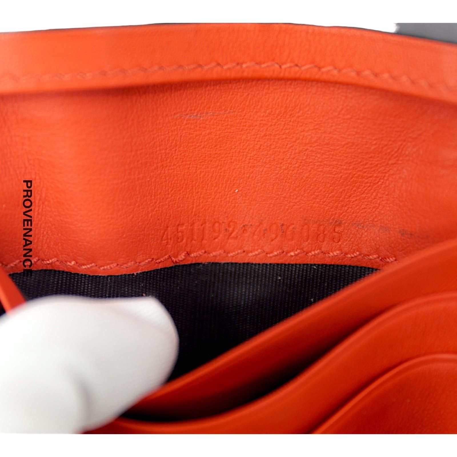 Gucci 🔴 Gucci GG Supreme Bow Pocket Organizer Wallet - Hot Orange Size ONE SIZE - 7 Thumbnail