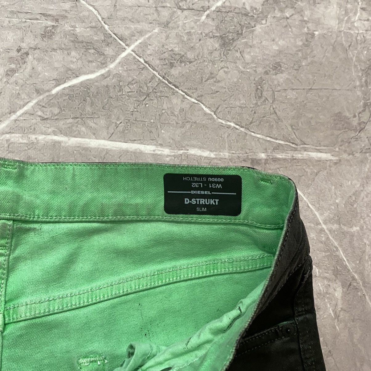 Diesel RARE ! VINTAGE DIESEL LEATHER PANTS LOGO 00s Size US 31 - 13 Thumbnail