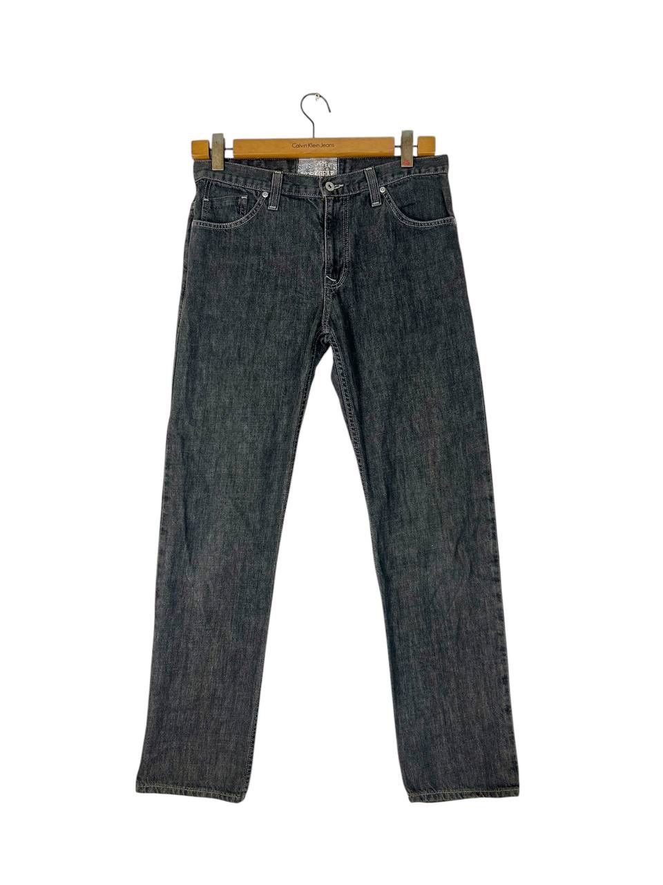 Stussy × Vintage Vintage Y2K Stussy Black Straight Cut Loose Jeans Size US 33 - 1 Thumbnail