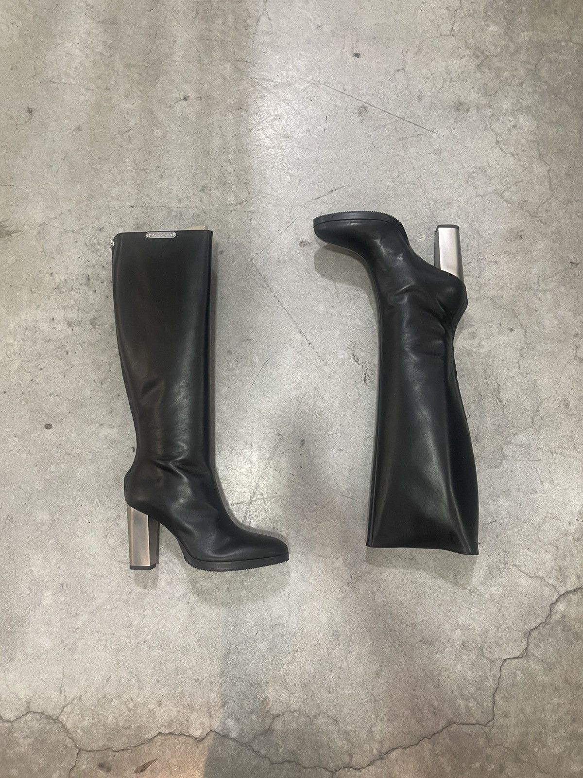 Helmut Lang FW24 Sample Helmut Lang Black Leather Knee-High Boots Size US 9 / IT 39 - 1 Thumbnail