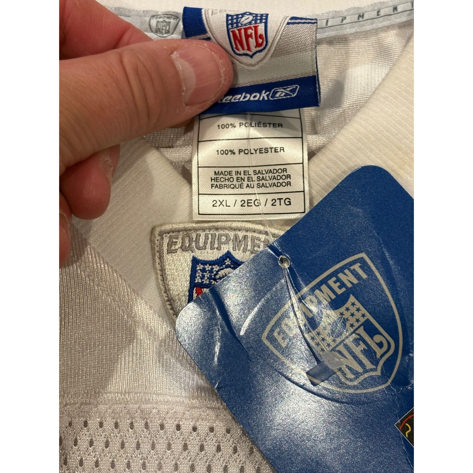 Reebok Reebok New York Jets Jonathan Vilma #51 White NFL Football J Size US XXL / EU 58 / 5 - 7 Thumbnail