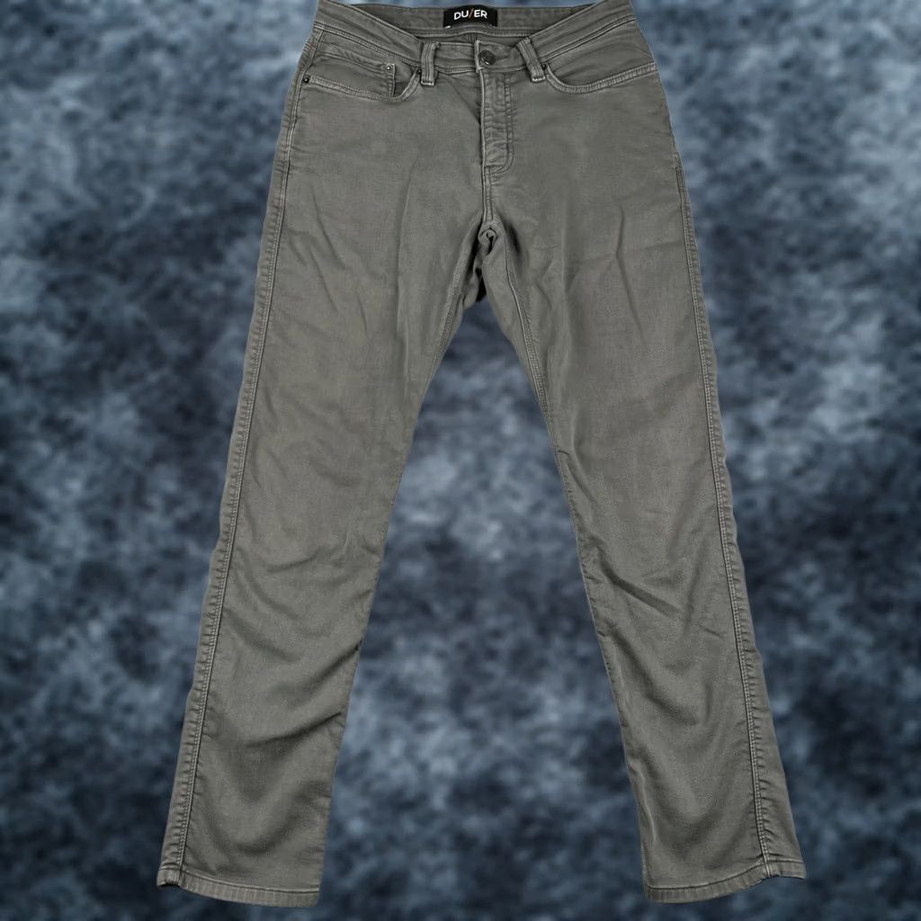 DUER DU/ER No Sweat N2X Slim Fit Taper Pants Grey Chino Mens 30x30 Stretch Size US 30 / EU 46 - 1 Thumbnail