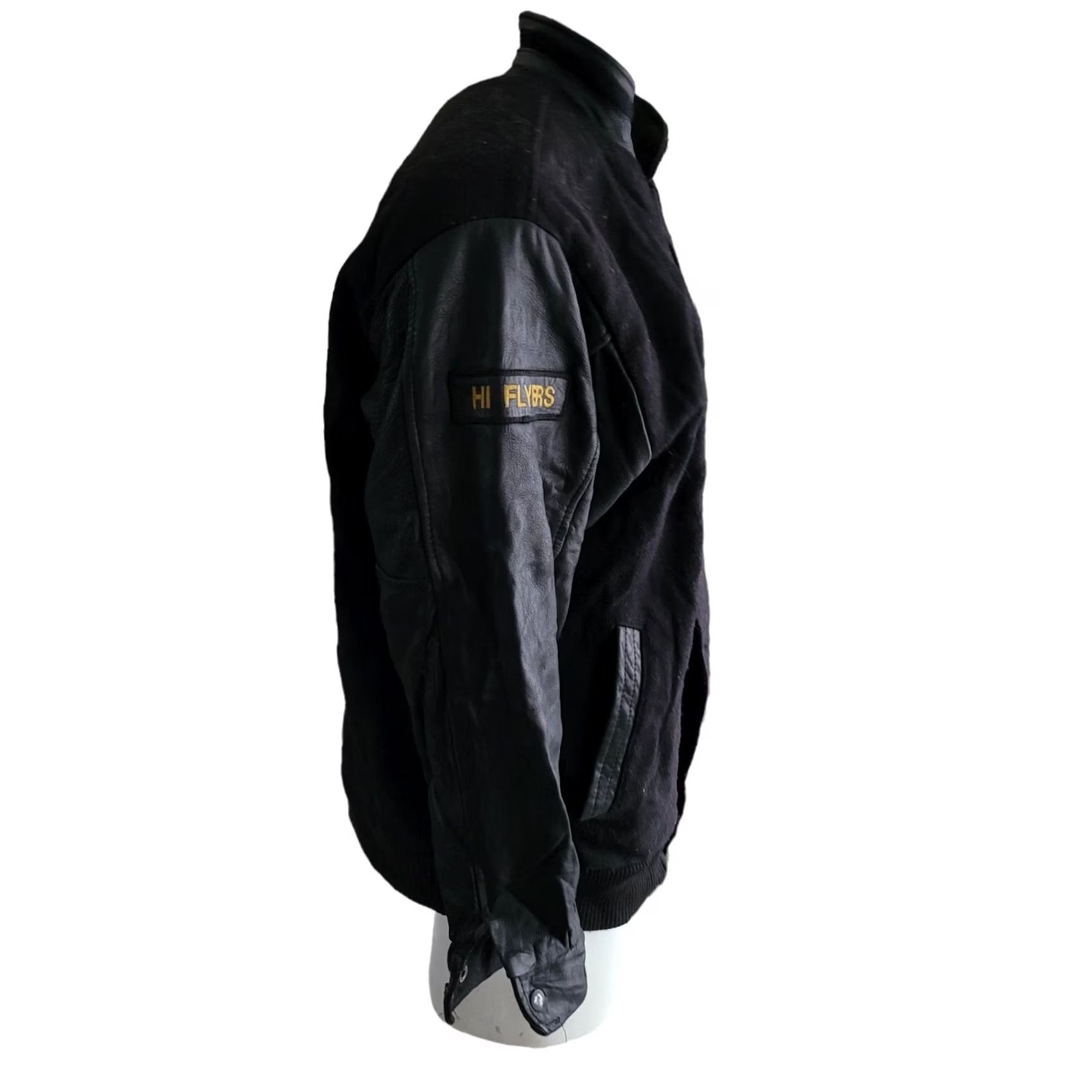 Vintage Canada Sportswear Mens Varsity Bomber Jacket XXL Black Leather Wool - Broken Zip - Vintage Style - Logo Size US XXL / EU 58 / 5 - 2 Thumbnail