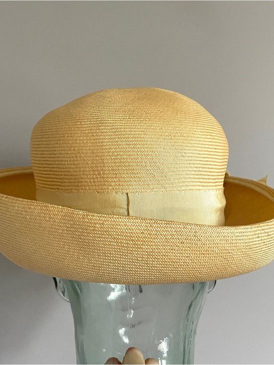 Vintage Vintage 60s Straw Roller Hat w/ Upturned Brim - Small Size ONE SIZE - 7 Thumbnail