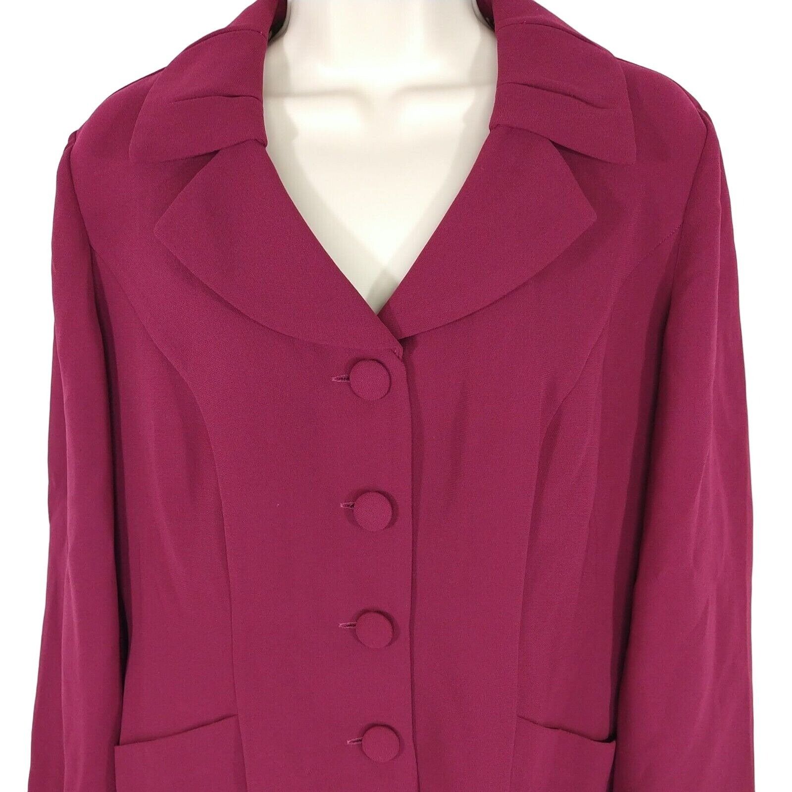 Other Dana Kay Blazer Jacket Covered Button Up Women Size 8 Purple Size M / US 6-8 / IT 42-44 - 2 Thumbnail