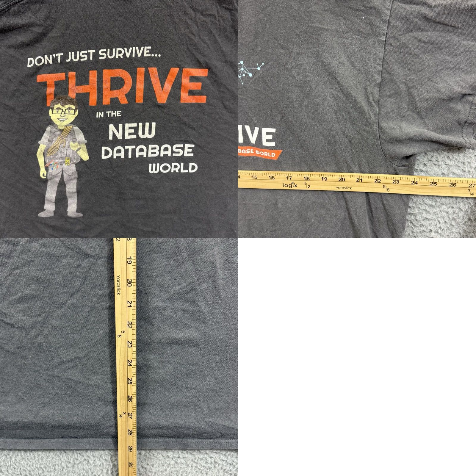 Port & Company VINTAGE Quest Software Shirt Mens XL Gray Computer Technology Short Sleeve Y2K 90s USA American 2000s Millenium Port & Company Logo Graphic T-Shirt Size US XL / EU 56 / 4 - 8 Thumbnail