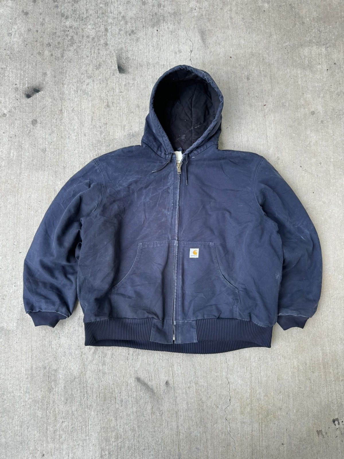 Carhartt × Vintage Vintage navy blue carhartt hooded jacket Size US XXL / EU 58 / 5 - 1 Thumbnail