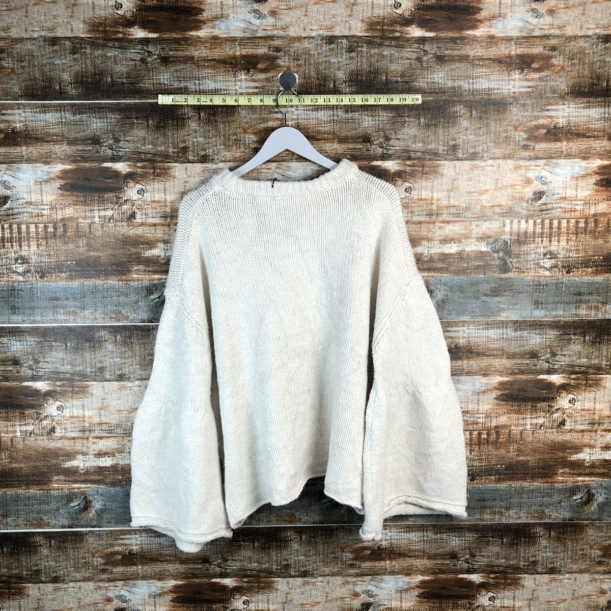 Vintage Japanese Brand vintage baggie White Knitwear #A1910 Size L / US 10 / IT 46 - 11 Thumbnail