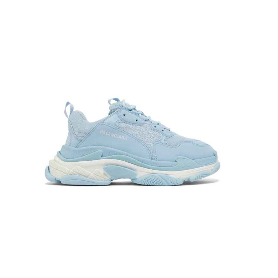 image of Balenciaga O1S1Rm0224 Triple S Sneakers In Light Blue, Women's