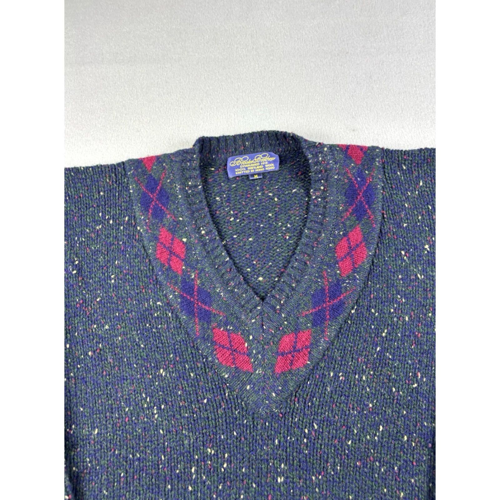Brooks Brothers VINTAGE Brooks Brothers Sweater Mens M Blue Wool Crew Neck Pullover Knit Size US M / EU 48-50 / 2 - 2 Thumbnail