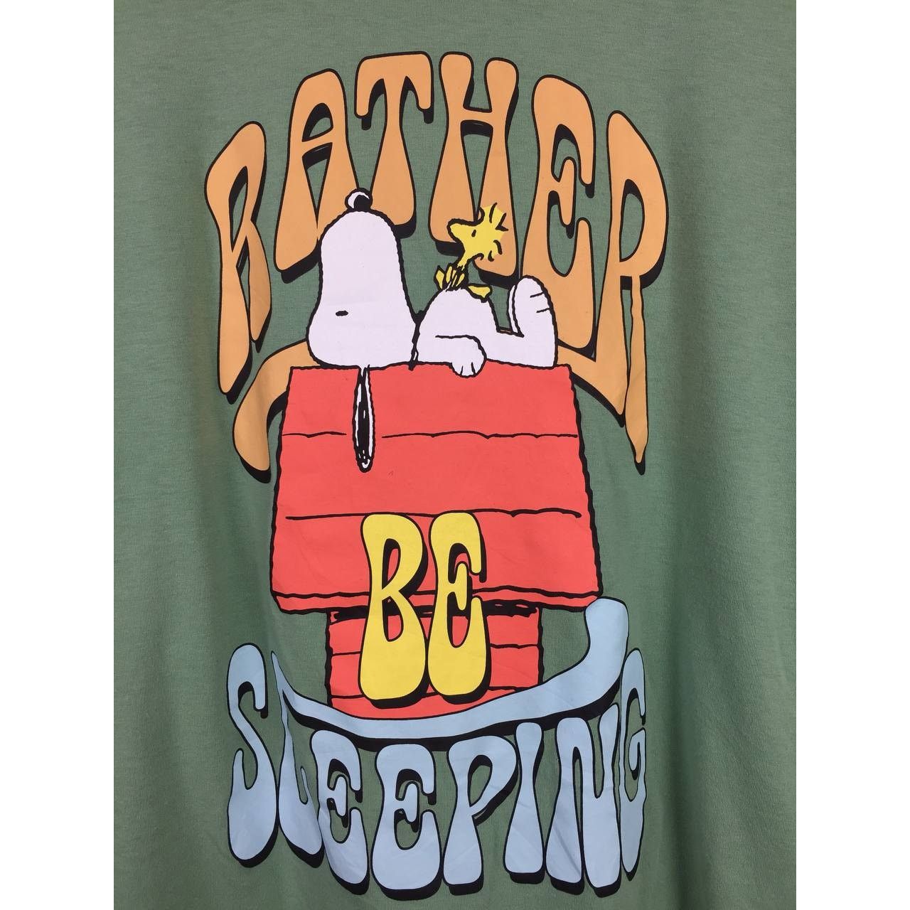 Cartoon Network × Peanuts Peanuts Worldwide 2023 Rather Be Sleeping Curved Hem Tee Size US L / EU 52-54 / 3 - 4 Thumbnail