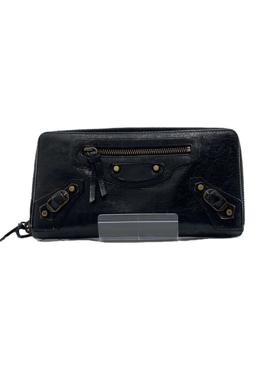Balenciaga Balenciaga Leather Long Wallet Black Size ONE SIZE - 1 Thumbnail