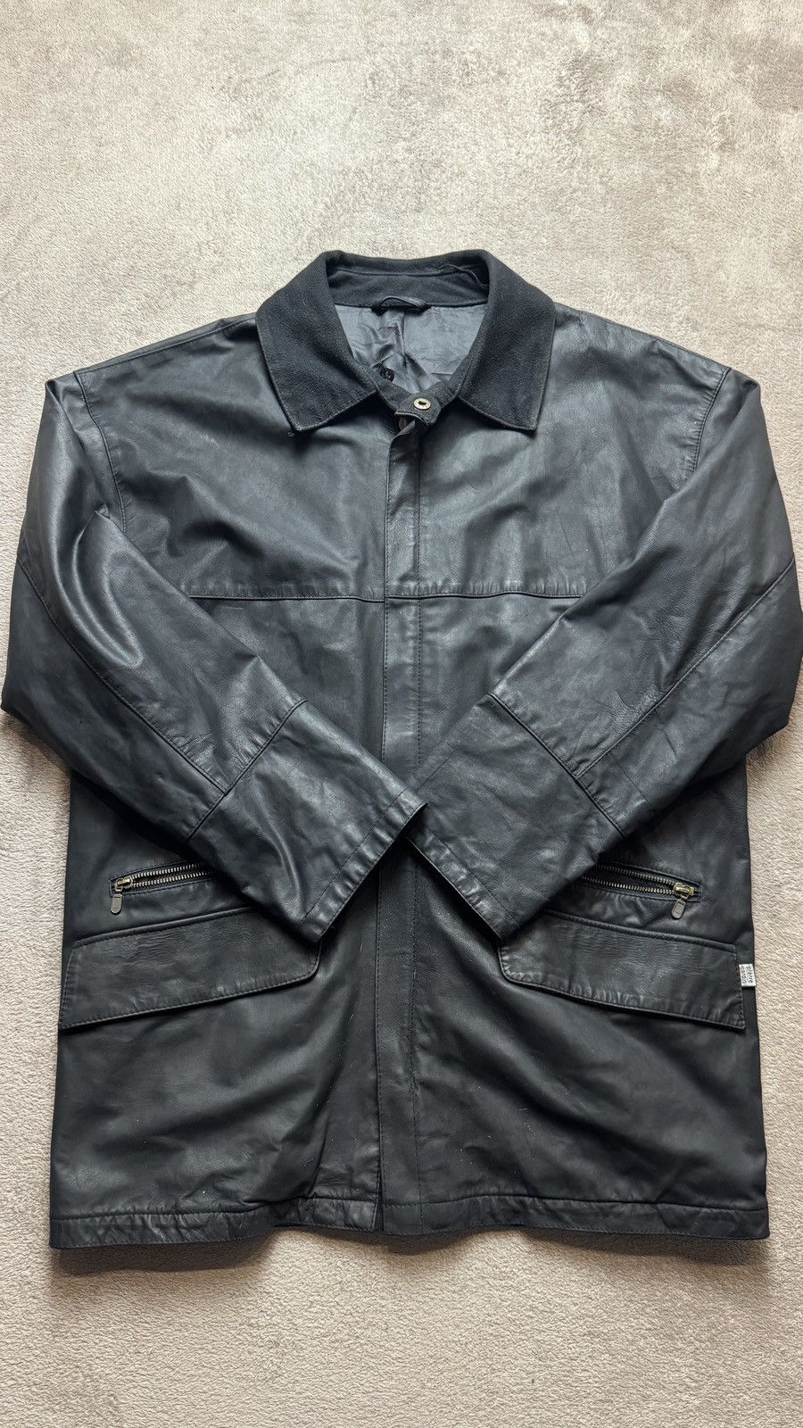Vintage Boldly British Hunting Fishing Farm Leather Jacket barbour Size US S / EU 44-46 / 1 - 5 Thumbnail