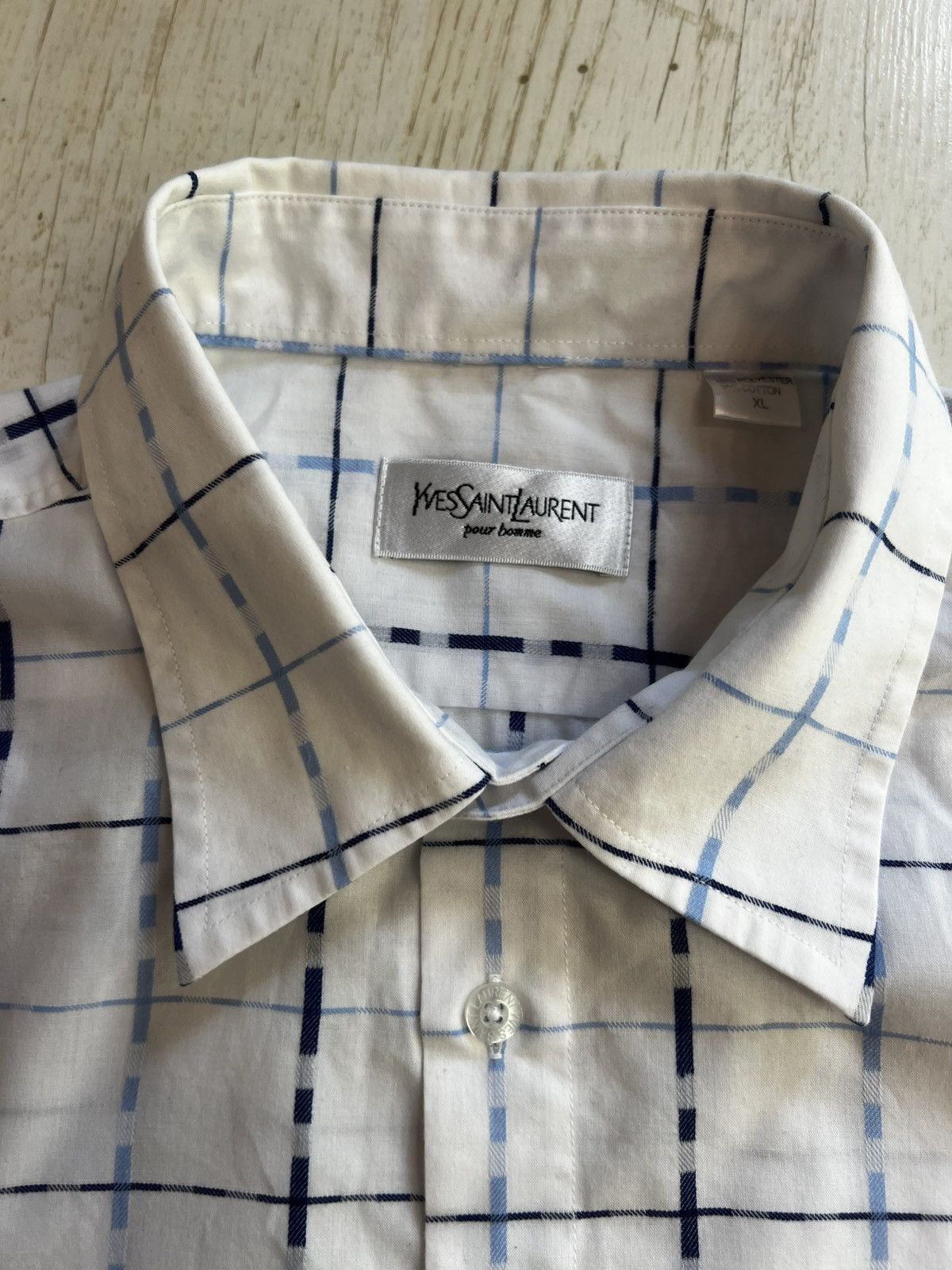 Yves Saint Laurent Yves Saint Laurent Vintage Plaid Shirt – Size XL Size US XL / EU 56 / 4 - 7 Thumbnail