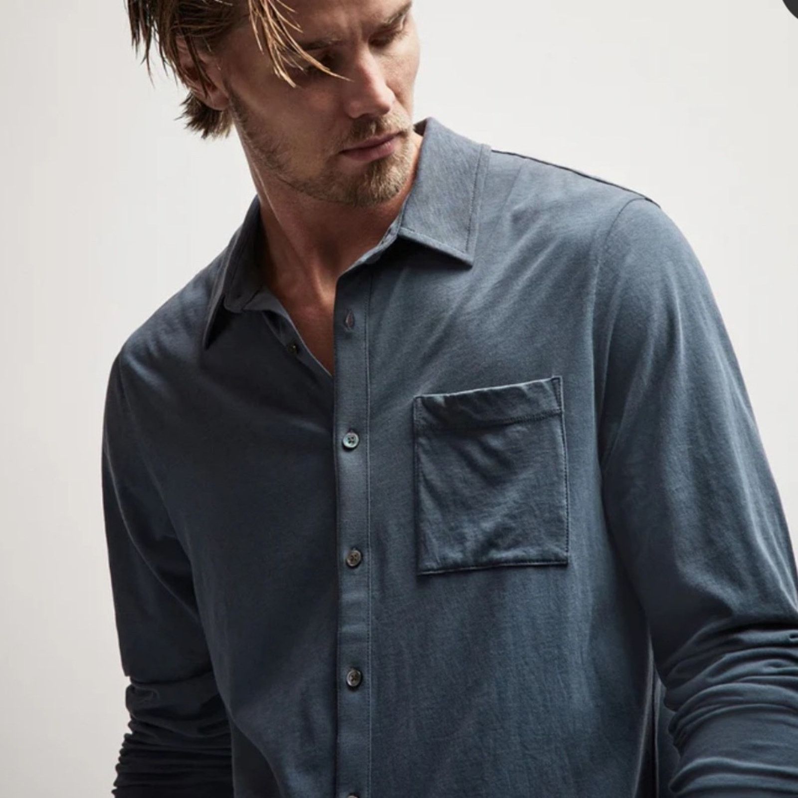 James Perse James Perse Clean Finish Jersey Shirt in Gray Size 4 (XL) Size US XL / EU 56 / 4 - 5 Thumbnail