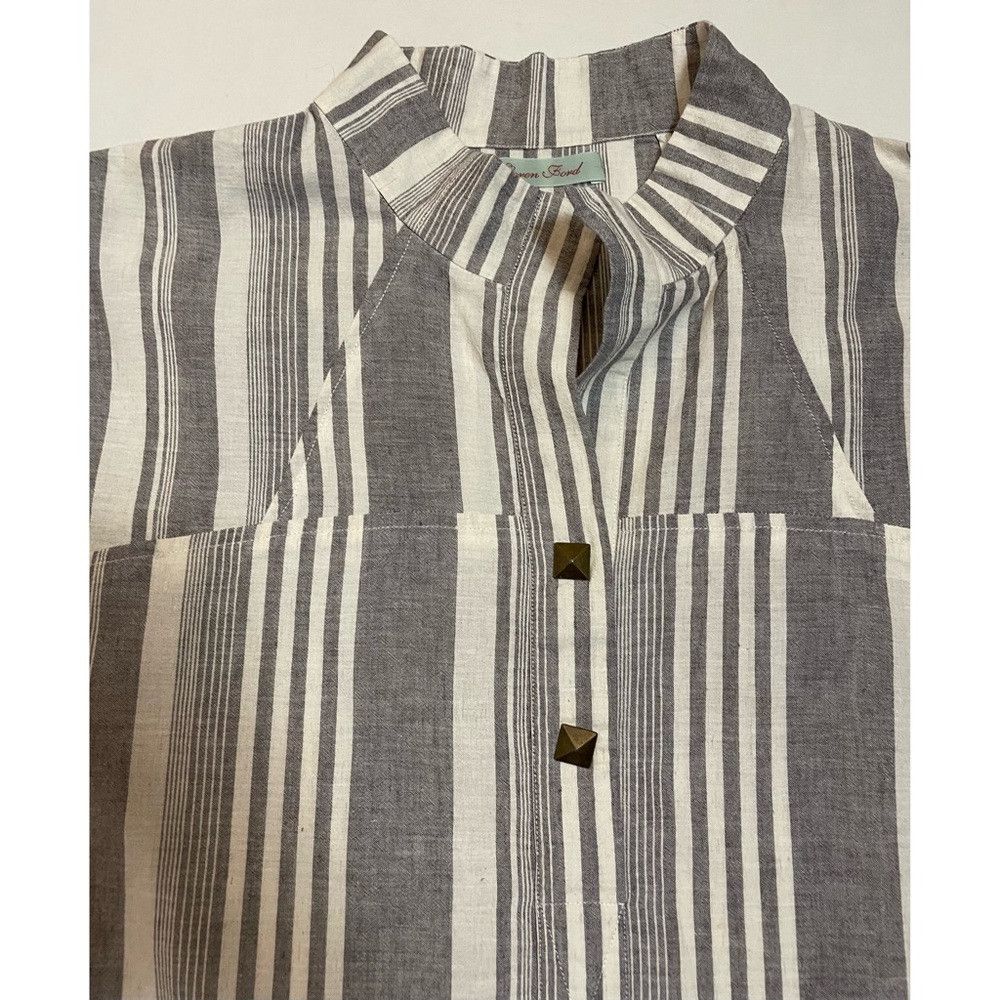 Other Geren Ford Stripe Cotton Linen Mini Dress Tunic Size L Size L / US 10 / IT 46 - 9 Thumbnail