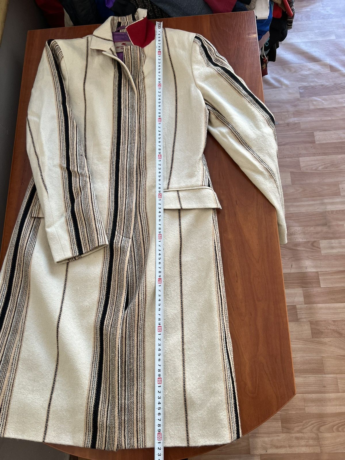 Etro VINTAGE ETRO MILANO WOOL STRIPED WOMEN CLASSIC COAT JACKET42 Size M / US 6-8 / IT 42-44 - 16 Thumbnail