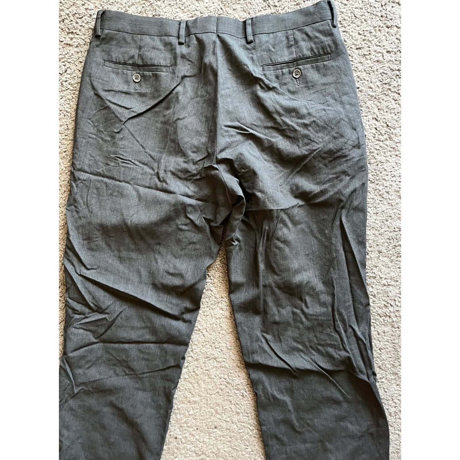 Saks Fifth Avenue Saks Fifth Avenue Men's Black Chino Pants 38R Slim Fit Flat Front Stretch Casual Classic Size US 38 / EU 54 - 4 Thumbnail