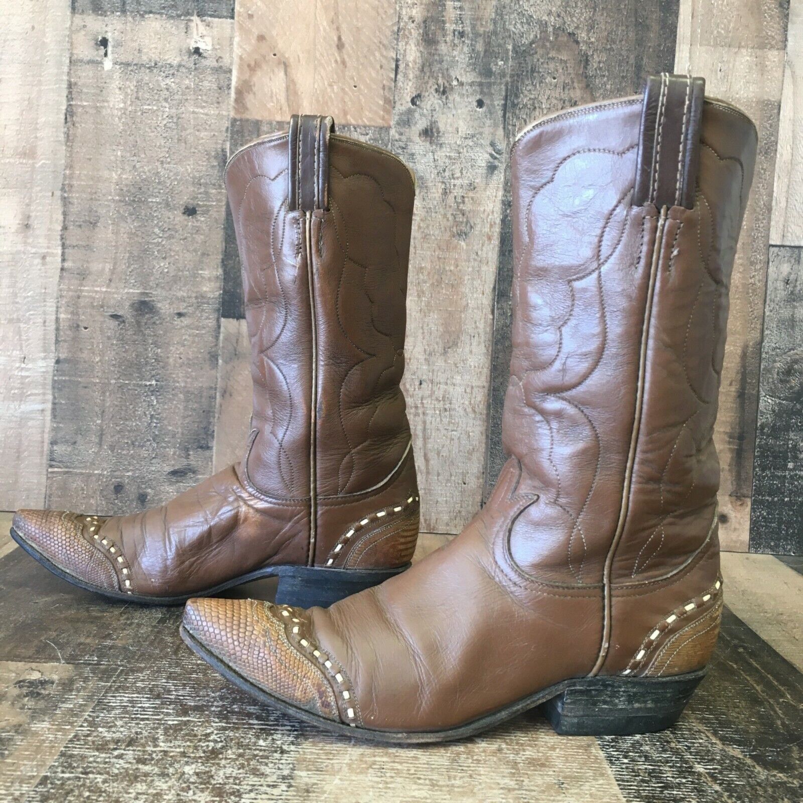Tony Lama Tony Lama Vintage Pointed Toe Cowboy Boots Womens 5.5 B Size US 5.5 / IT 35.5 - 12 Thumbnail