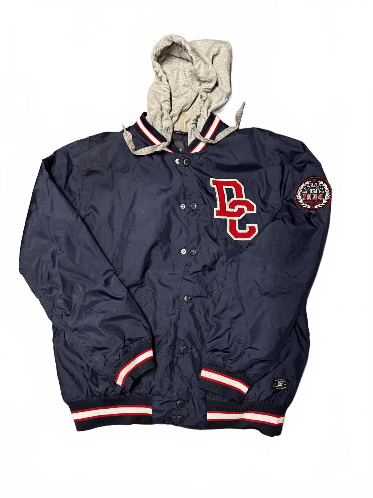 Designer DC Shoe Co. Vintage Hoodie Jacket - Navy Blue Size US L / EU 52-54 / 3 - 1 Thumbnail