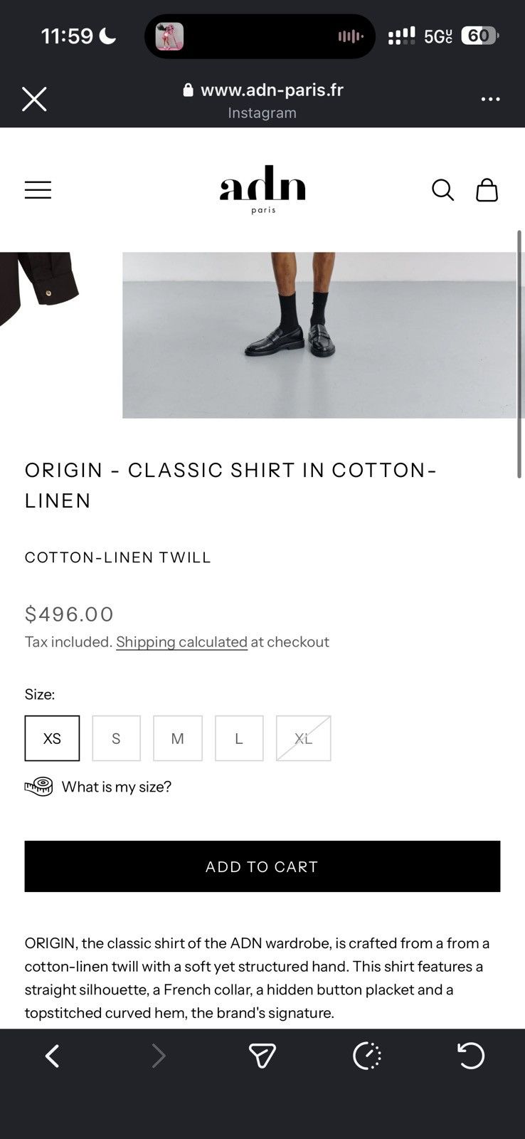 Other ADN Black Cotton - Linen Shirt Size US L / EU 52-54 / 3 - 10 Thumbnail