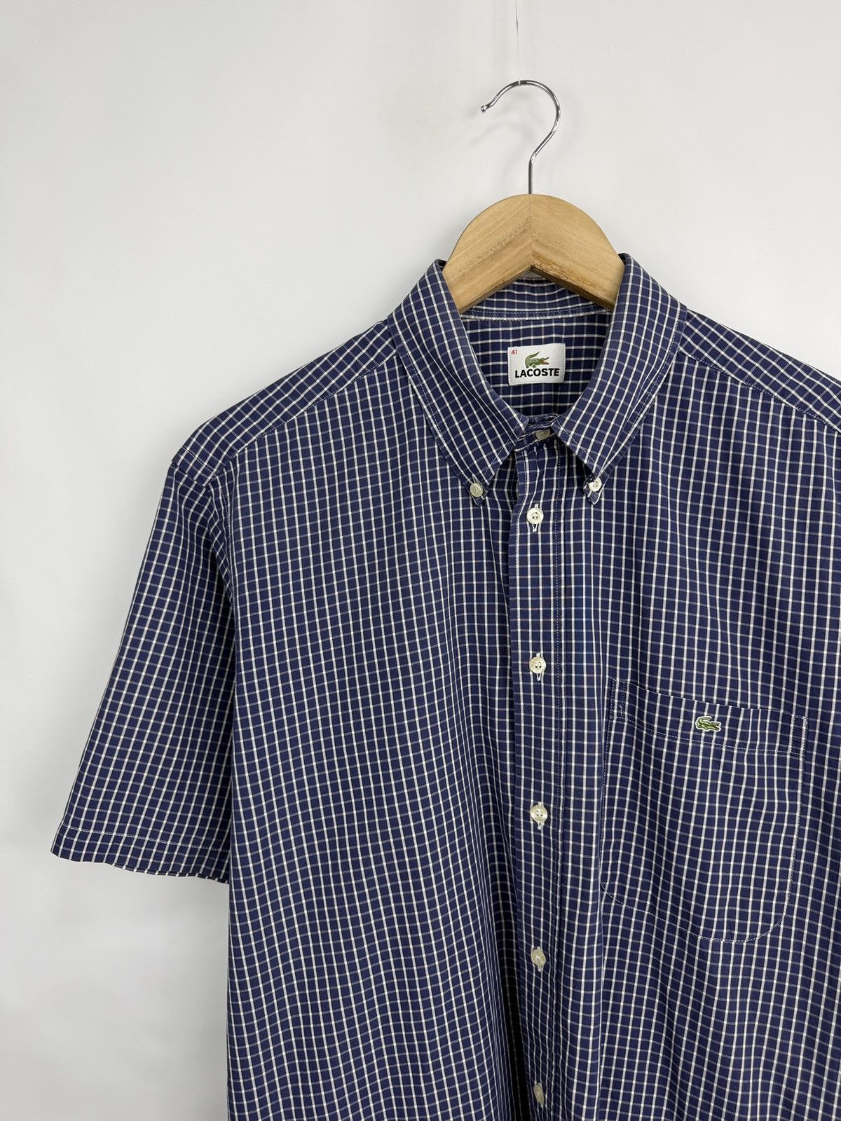 Lacoste 🇫🇷 Vintage 90s Lacoste Shirt Made in France Retro Rare Hype Size US XL / EU 56 / 4 - 3 Thumbnail