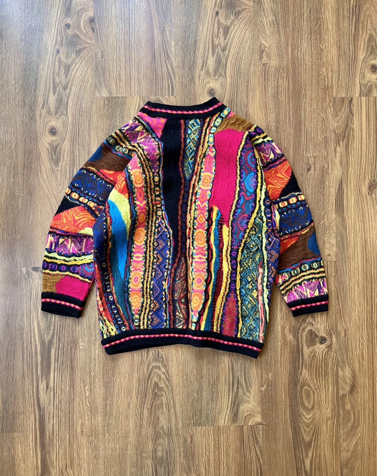 Coogi Rare Coogi Knit / Sweater (yellow/Blue/Pink/Black) Size US XS / EU 42 / 0 - 5 Thumbnail