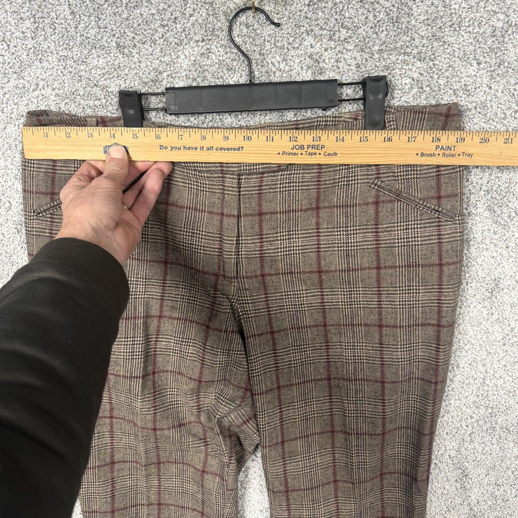 Vintage New York & Company Pants 16 38x23 Brown Plaid Crop Office Preppy Dark Academia Size 38" / US 16 / IT 52 - 2 Thumbnail