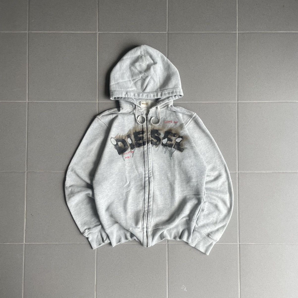 Diesel × Vintage Sweatshirt Hoodie Diesel light my fire distressed vintage Size US M / EU 48-50 / 2 - 1 Thumbnail