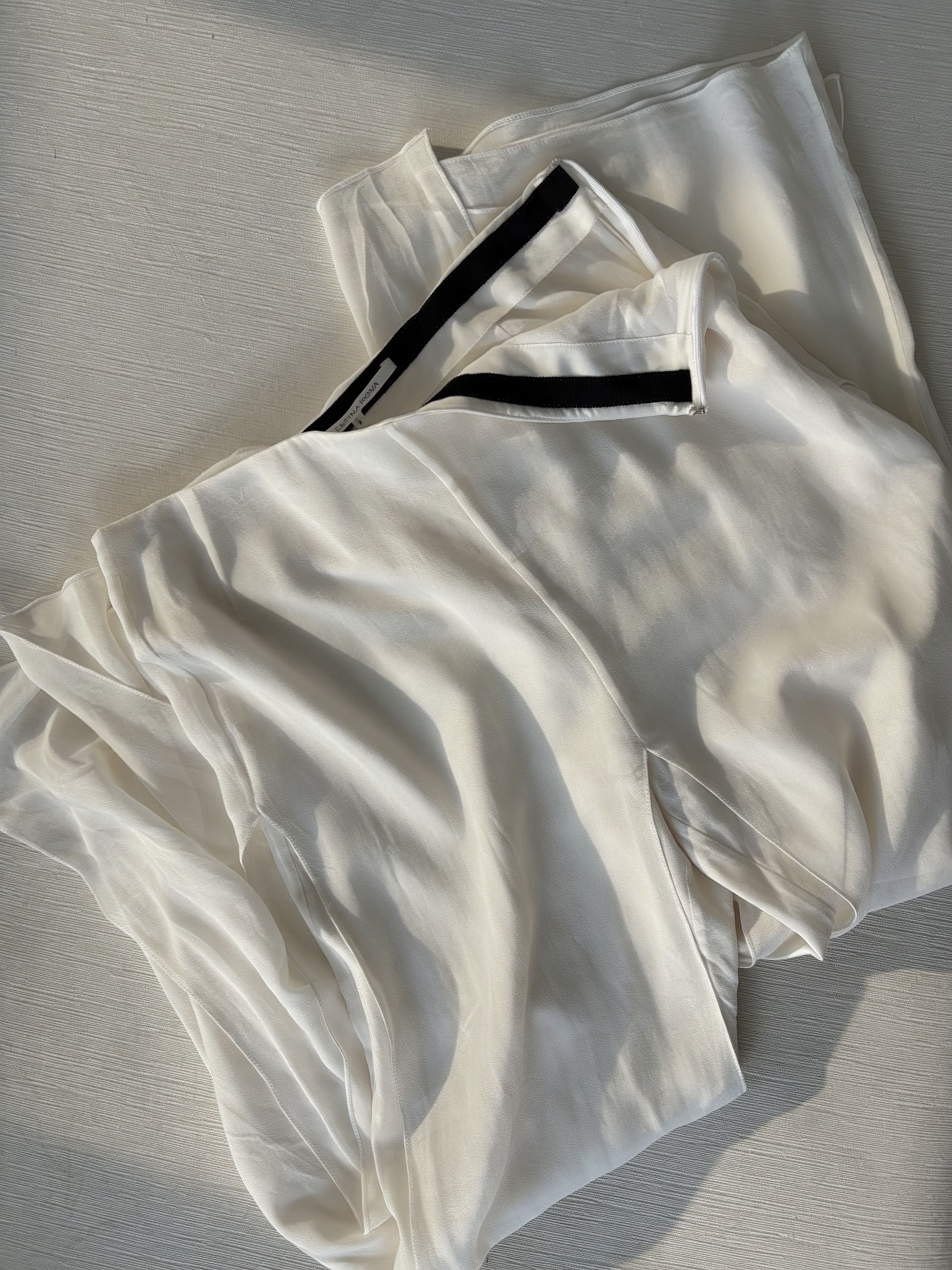 Other Valentina Kova Sheer Silk Resort Pants Ivory White Size 2 Size 26" / US 2 / IT 38 - 3 Thumbnail