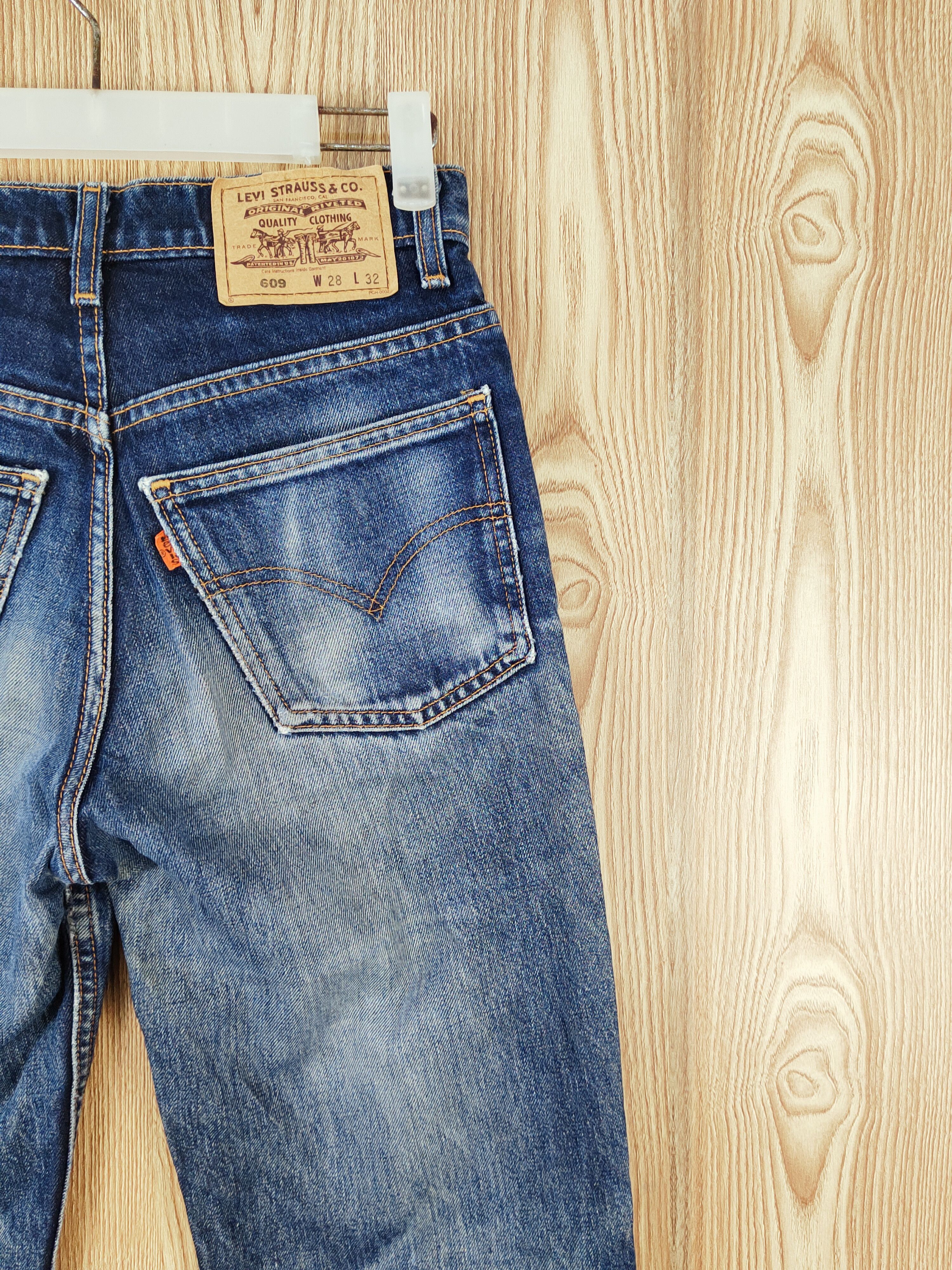 Levi's Levi's orange tag Dark Blue Distressed Ripped Jeans #W497 Size US 27 - 11 Thumbnail
