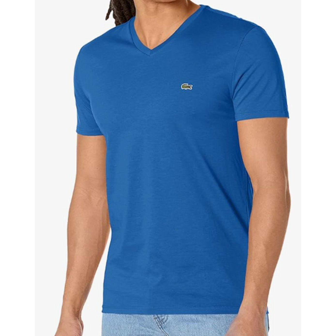 Lacoste Lacoste Men's V-Neck Pima Cotton Jersey T-Shirt Kingdom XL Size US XL / EU 56 / 4 - 1 Thumbnail
