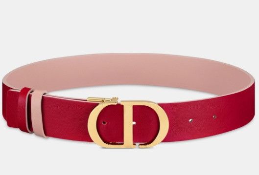Dior o1w1db11024 Size: 70 / Montaigne Reversible Belt Red Beige Size ONE SIZE - 4 Thumbnail